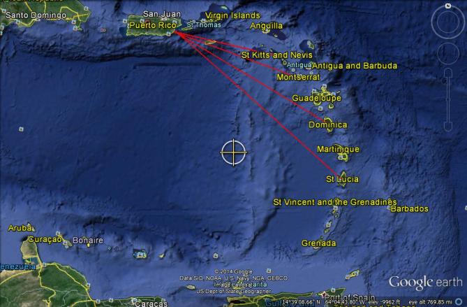 Puerto Rico SpaceX ballistic stage recovery